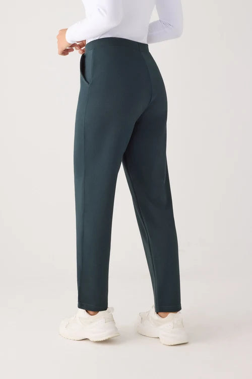 70752 - PANTALONE SLIM FIT A VITA ALTA IN PIQUE'