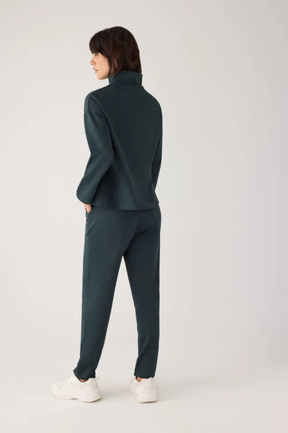 70752 - PANTALONE SLIM FIT A VITA ALTA IN PIQUE'