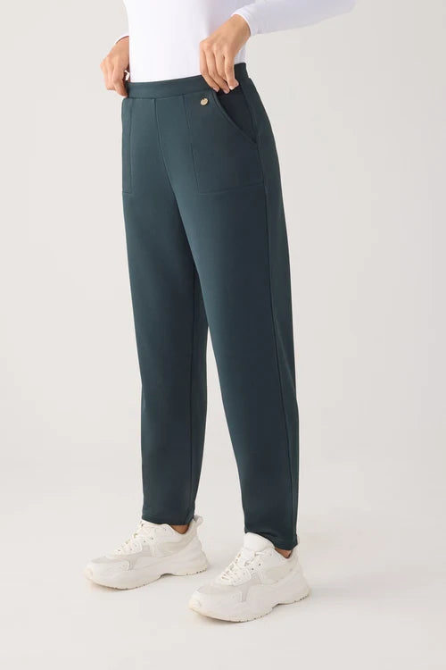 70752 - PANTALONE SLIM FIT A VITA ALTA IN PIQUE'