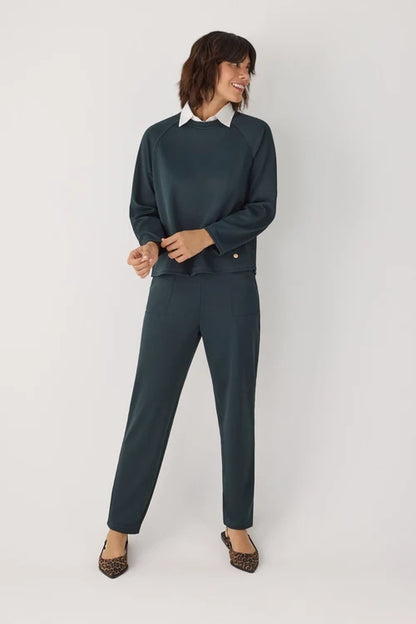 70752 - PANTALONE SLIM FIT A VITA ALTA IN PIQUE'