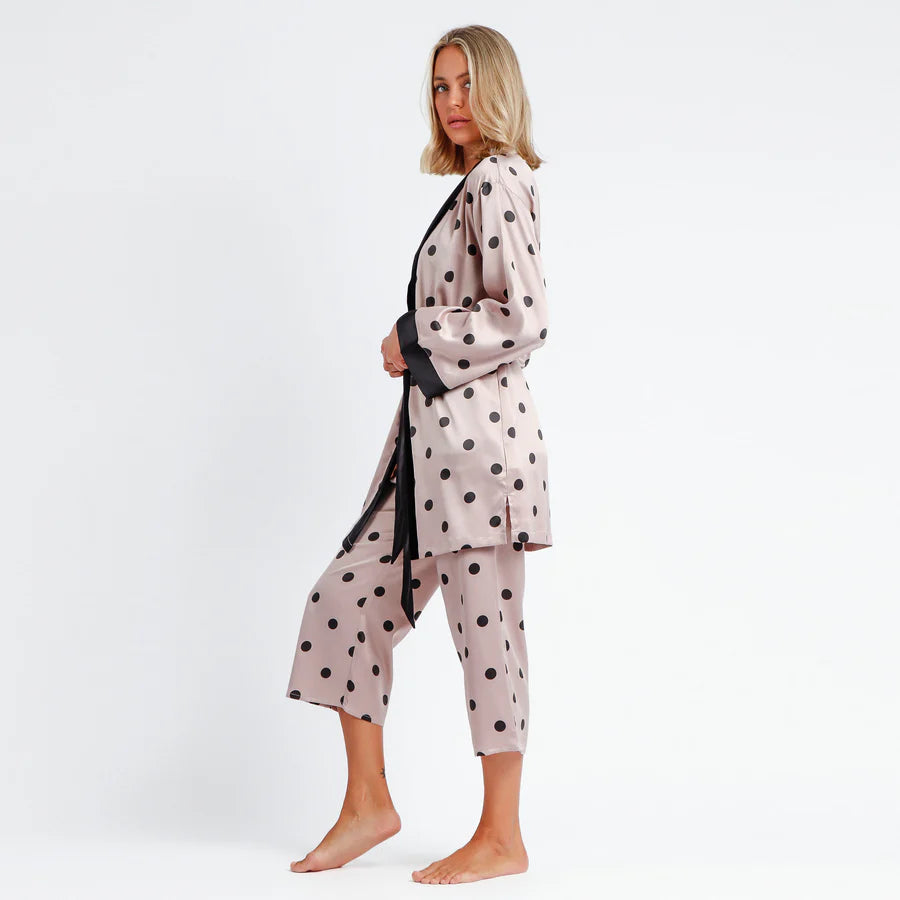 67002 - VESTAGLIA ELEGANTE A POIS