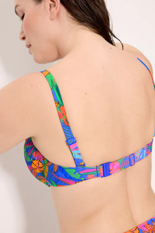 83401 - TOP BIKINI CON STAMPA TROPICALE E FERRETTO REGOLABILE