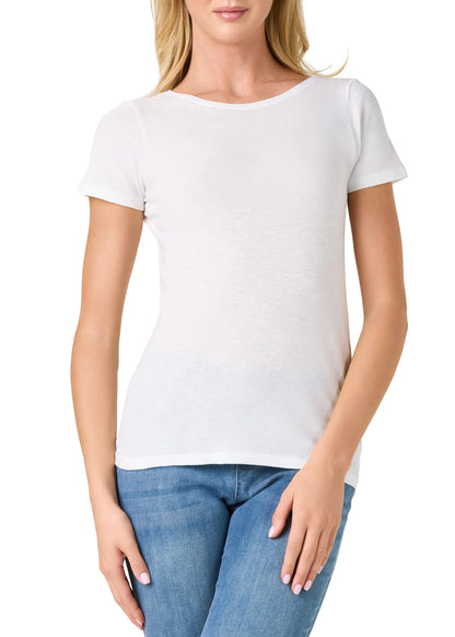 O1444IN - MAGLIA MANICA CORTA CON LINO SCOLLO BARCHETTA