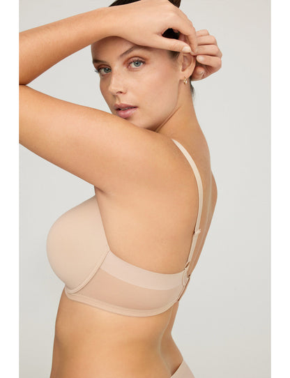 W1831 - REGGISENO IMBOTTITO CON FERRETTO E FIANCHI IN TULLE CONTENITIVO TAGLIO LASER