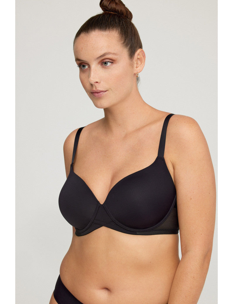 W1831 - REGGISENO IMBOTTITO CON FERRETTO E FIANCHI IN TULLE CONTENITIVO TAGLIO LASER