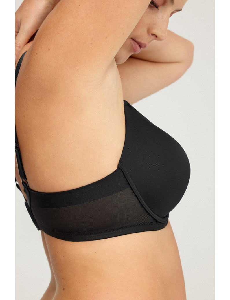 W1831 - REGGISENO IMBOTTITO CON FERRETTO E FIANCHI IN TULLE CONTENITIVO TAGLIO LASER
