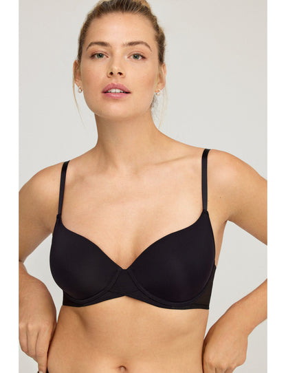 W1831 - REGGISENO IMBOTTITO CON FERRETTO E FIANCHI IN TULLE CONTENITIVO TAGLIO LASER