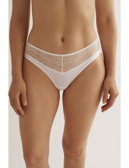W1882 - SLIP BIKINI IN MICROFIBRA CON PIZZO
