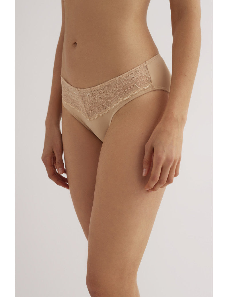 W1882 - SLIP BIKINI IN MICROFIBRA CON PIZZO