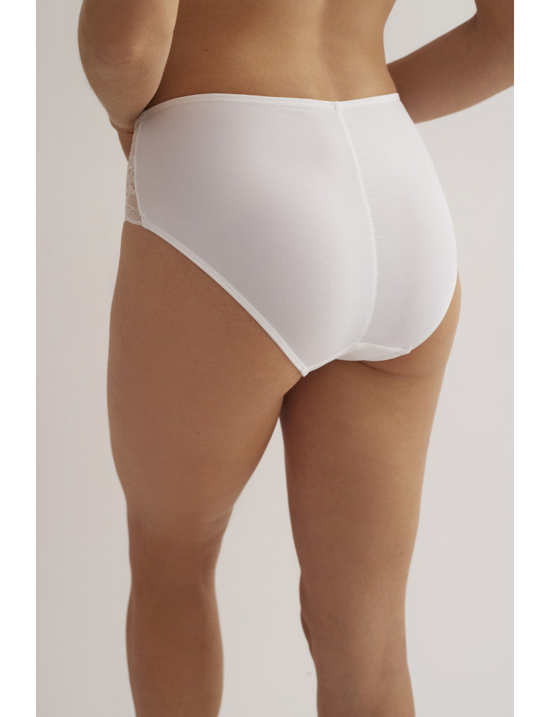 W1892 - SLIP FIANCO ALTO IN MICROFIBRA CON PIZZO