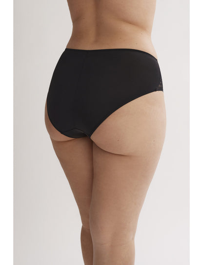 W1892 - SLIP FIANCO ALTO IN MICROFIBRA CON PIZZO
