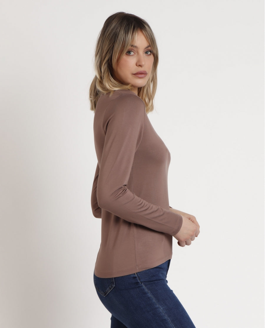 43496 - MAGLIA DONNA SCOLLO A V MANICA LUNGA