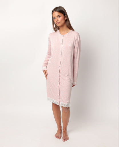61446 - CAMICIA DA NOTTE APERTA HEARTS