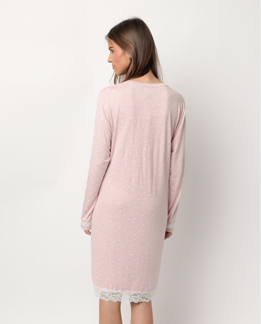 61446 - CAMICIA DA NOTTE APERTA HEARTS