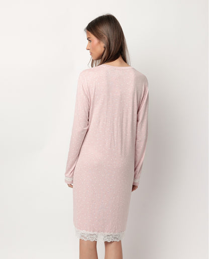 61446 - CAMICIA DA NOTTE APERTA HEARTS