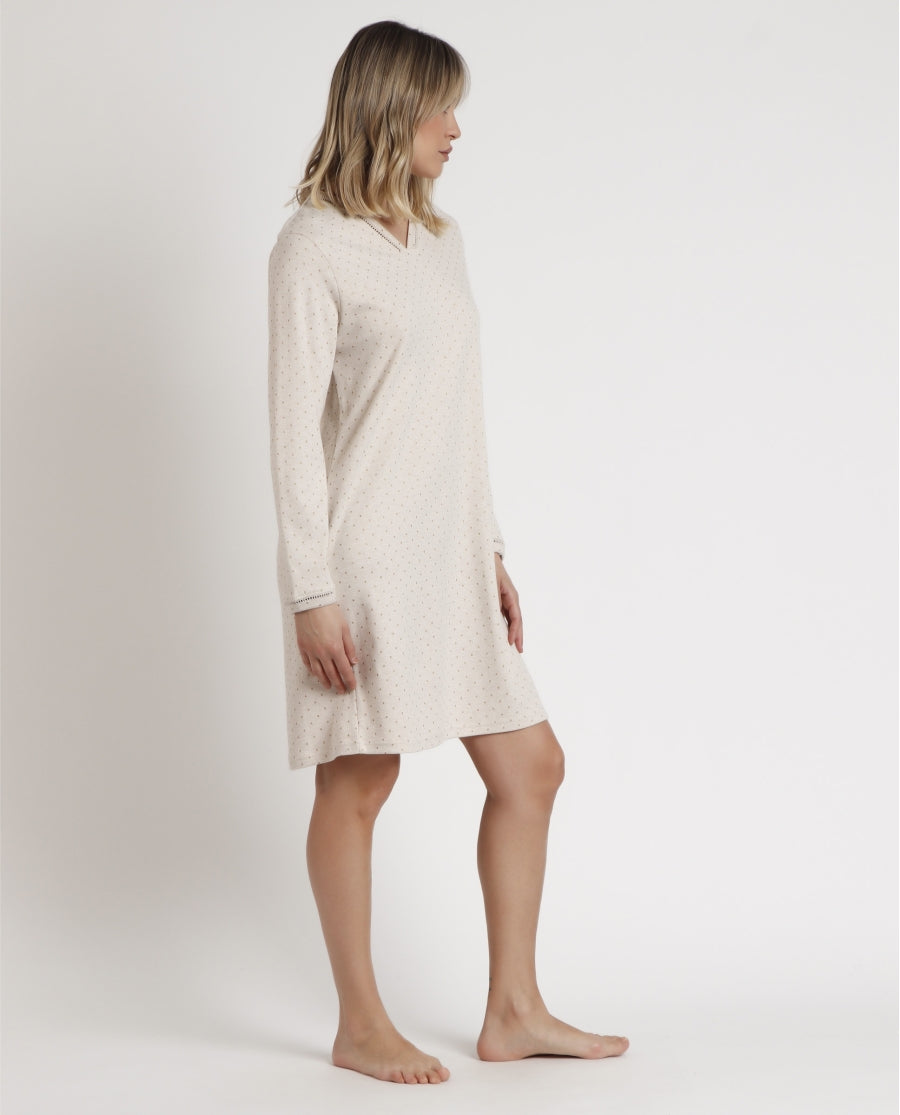 61316 - CAMICIA DA NOTTE A POIS