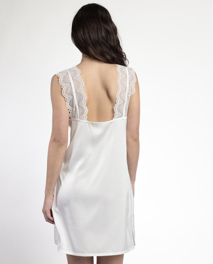 61406 - CAMICIA DA NOTTE DA SPOSA CANOTTA CON PIZZO