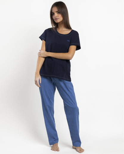 64567 - PIGIAMA DONNA M/C PANT. LUNGO CLASSIC