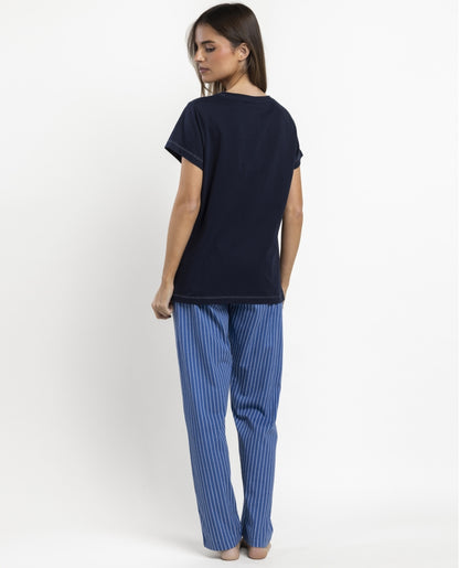 64567 - PIGIAMA DONNA M/C PANT. LUNGO CLASSIC