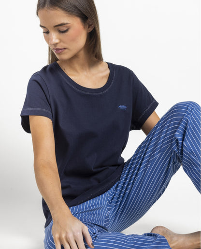 64567 - PIGIAMA DONNA M/C PANT. LUNGO CLASSIC