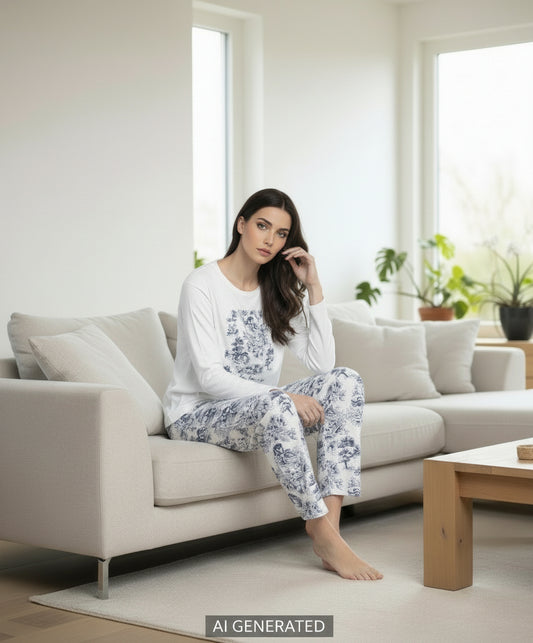 PIGIAMA LUNGO DONNA TOILE DE JOUY ADMAS