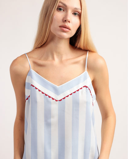 64588 - PIGIAMA CON SPALLINE A RIGHE