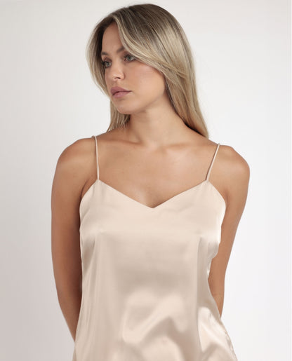 63566 - PIGIAMA CORTO IN RASO A RIGHE