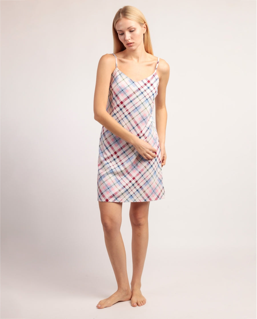 61460 - CAMICIA DA NOTTE SPALLINE SQUARE GARDEN
