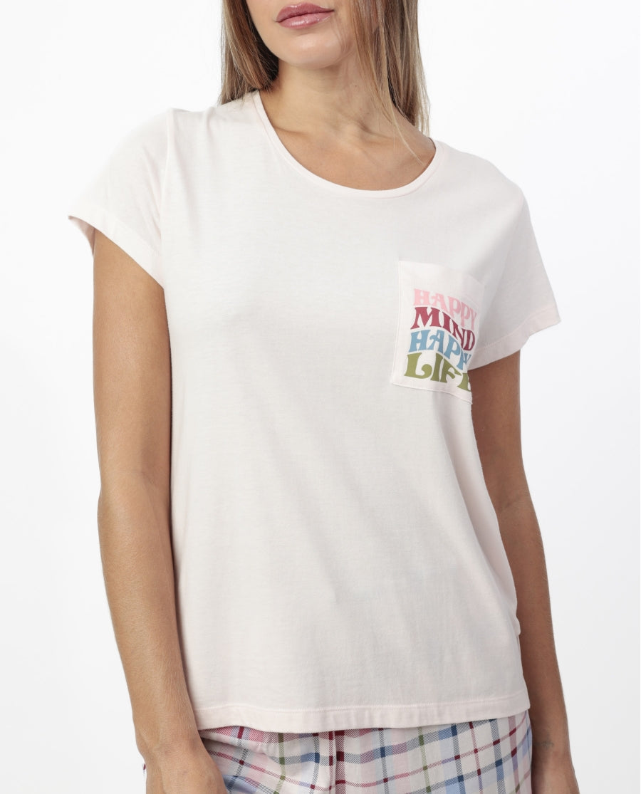 64576 - PIGIAMA CORTO DONNA SQUARE GARDEN