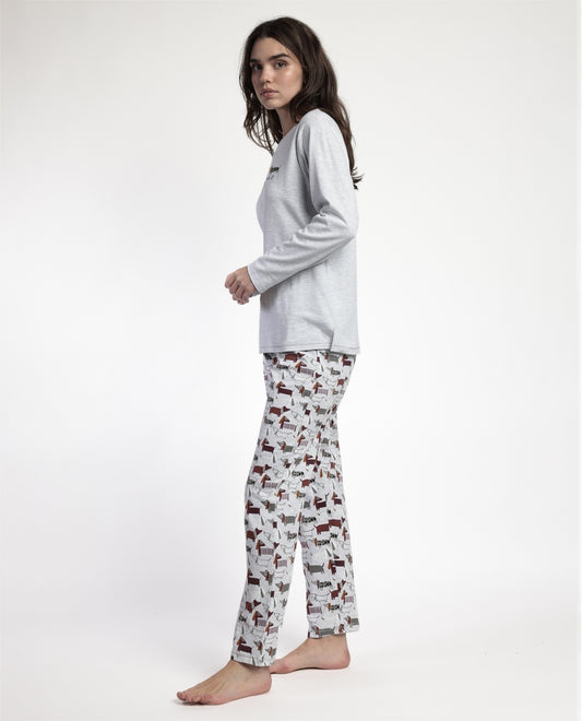 63590 - PIGIAMA DONNA CON BASSOTTO