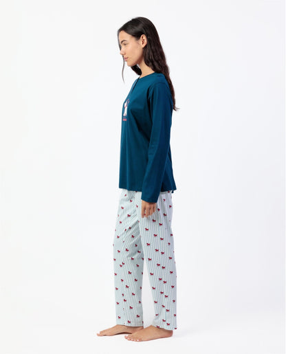 64118 - PIGIAMA DONNA M/L LOU LOU STRIPES