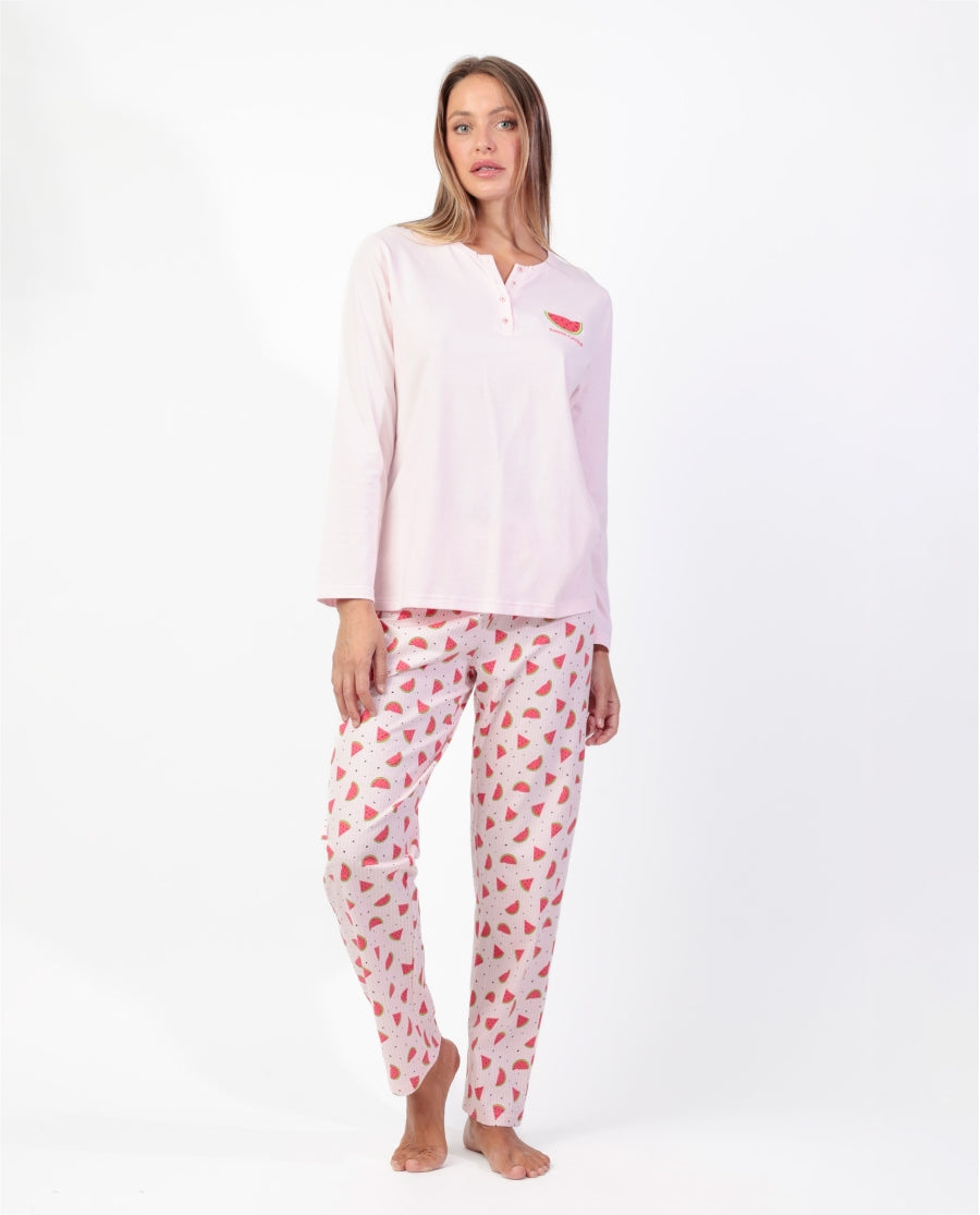 64575 - PIGIAMA DONNA LUNGO WATERMELON
