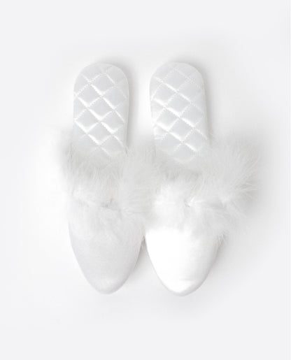 69124 - PANTOFOLE SPOSA CON PIUME