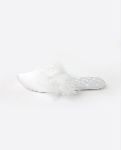 69124 - PANTOFOLE SPOSA CON PIUME