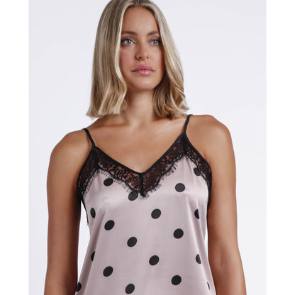 61125 - CAMICIA DA NOTTE CANOTTA A POIS