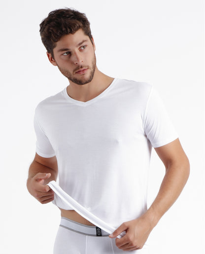 43413 - T-SHIRT MANICA CORTA SCOLLO A V UOMO SOTTOGIACCA