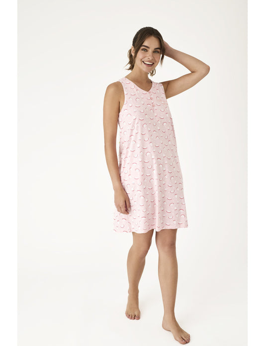 N21221 - CAMICIA DA NOTTE CON BOTTONI ANGURIA