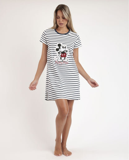 61399 - CAMICIA DA NOTTE A RIGHE MICKEY