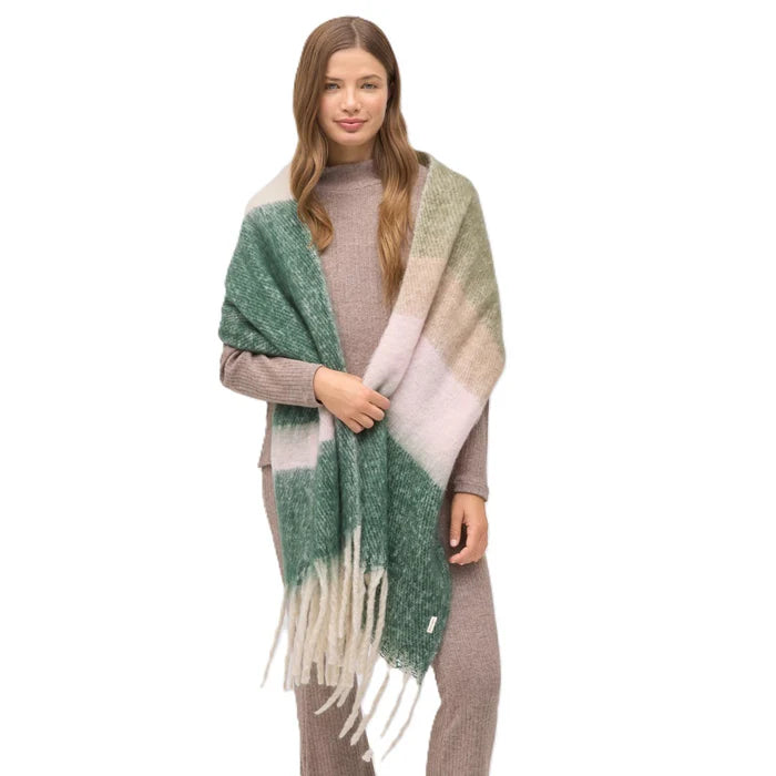 70700 - SCIARPA A RIGHE VERDI