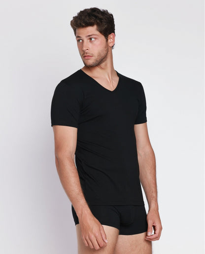 43413 - T-SHIRT MANICA CORTA SCOLLO A V UOMO SOTTOGIACCA