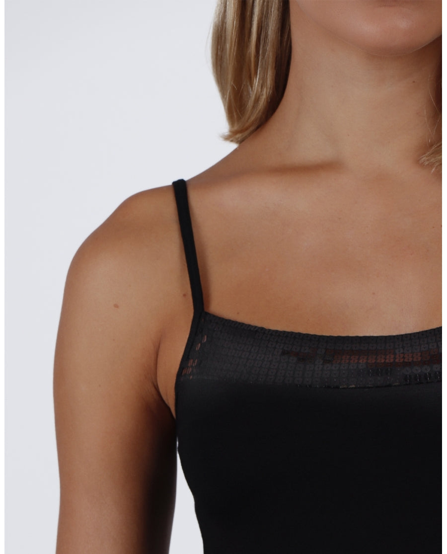 43484 - TOP CON BRETELLINE E PAILLETTES