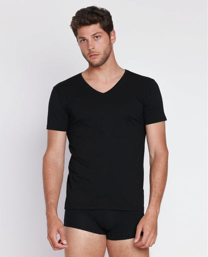 43413 - T-SHIRT MANICA CORTA SCOLLO A V UOMO SOTTOGIACCA
