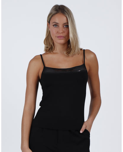 43484 - TOP CON BRETELLINE E PAILLETTES