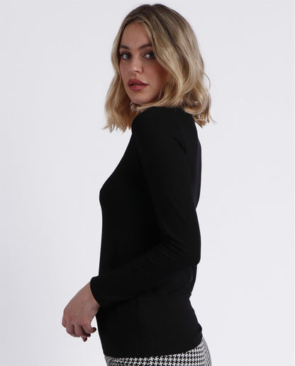 43496 - MAGLIA DONNA SCOLLO A V MANICA LUNGA