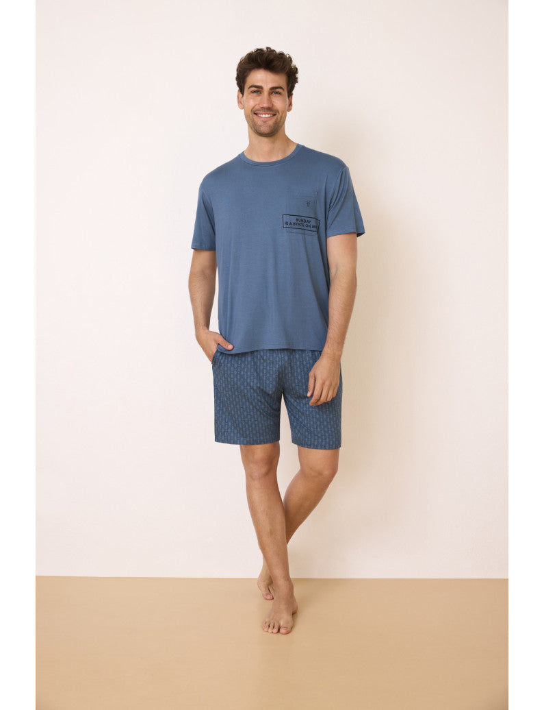 H34802 - PIGIAMA UOMO CORTO M/C VISCOSA