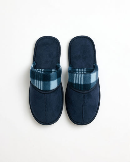 69050 - PANTOFOLE BLU A QUADRI