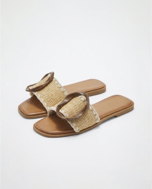 18044 - SANDALI A FASCIA CON ANELLO