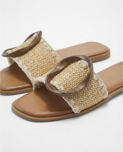 18044 - SANDALI A FASCIA CON ANELLO