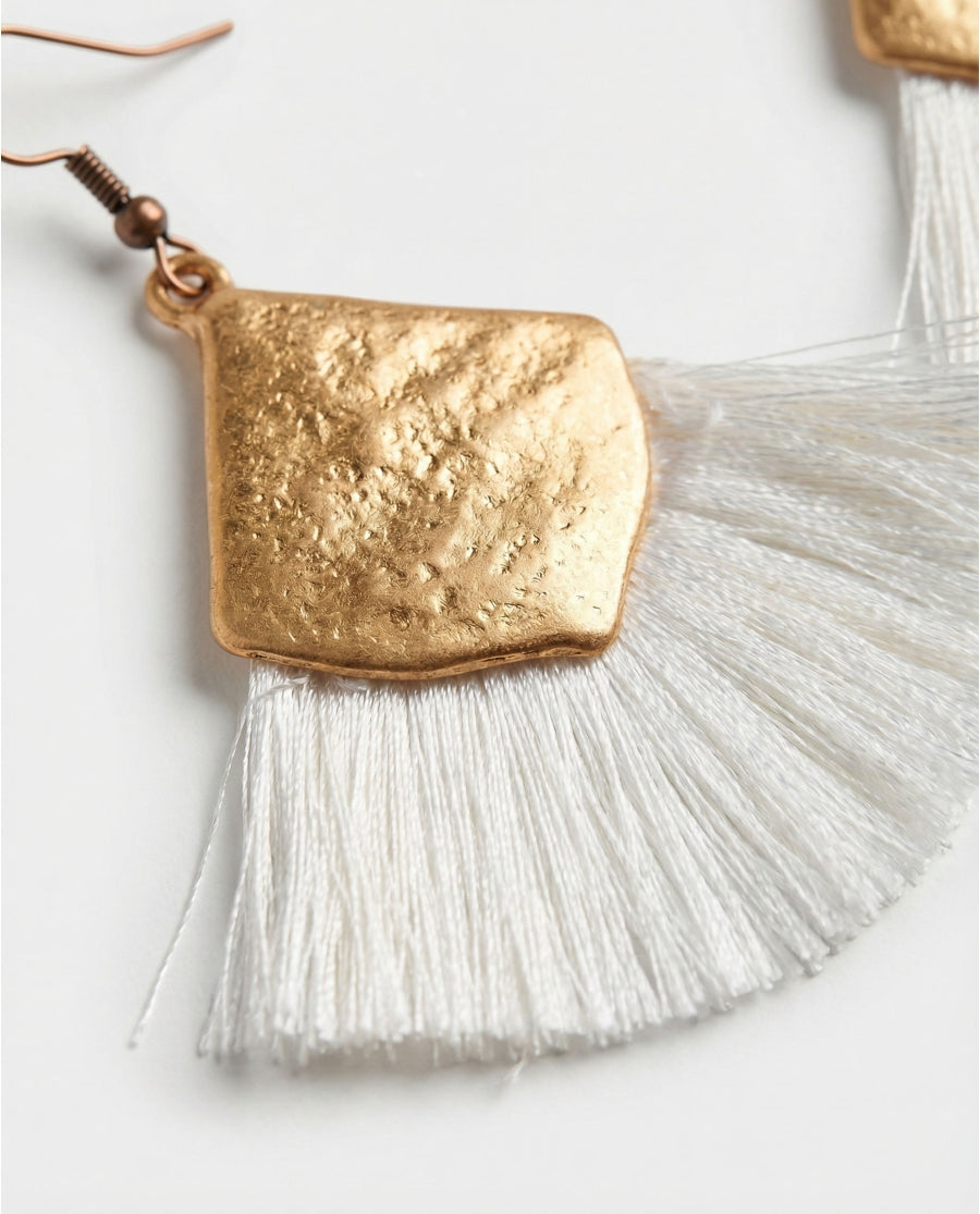 18059 - ORECCHINO CON FRANGE A PUNTA LUXURY