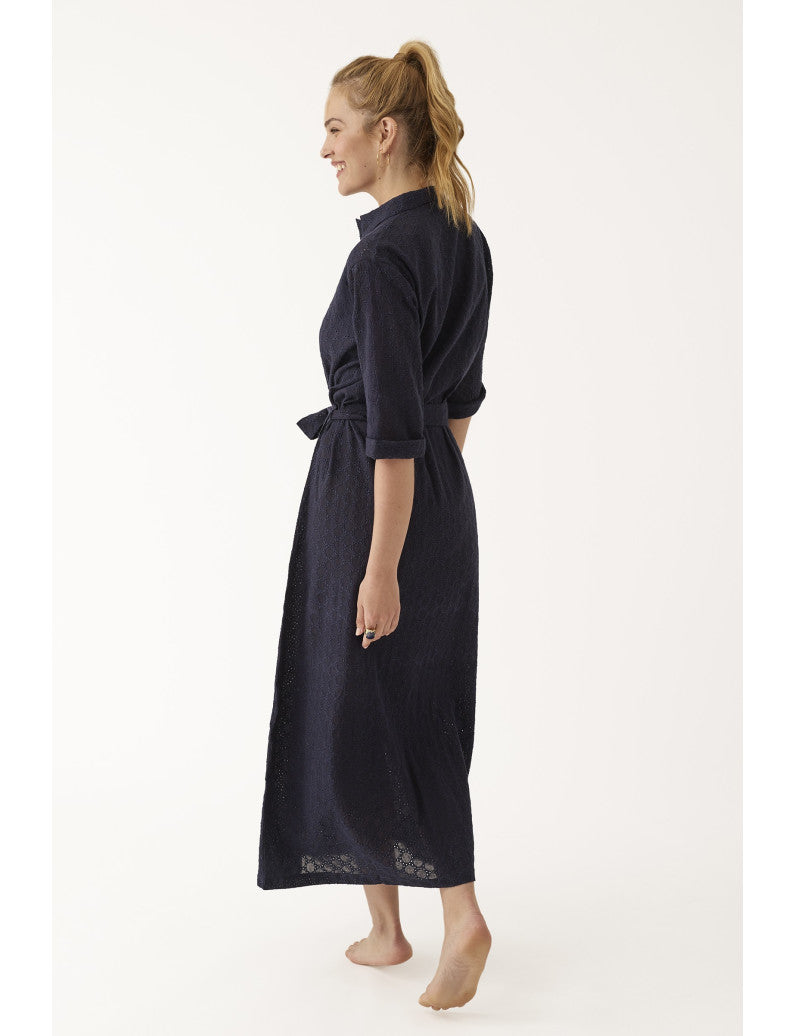 S10467 - VESTITO LUNGO IN COTONE CROCHET